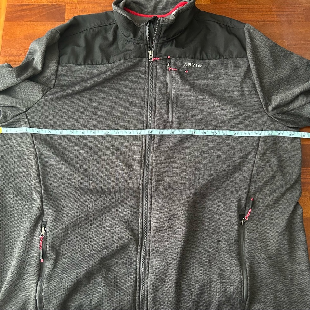 Orvis Gray Black Bonded Full Zip Up Fleece‎ Lined Performance Casual Jacket - Picture 9 of 9